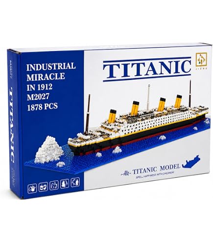 Kit Blocos De Montar Titanic Navio 1878 Peças Colecionavel